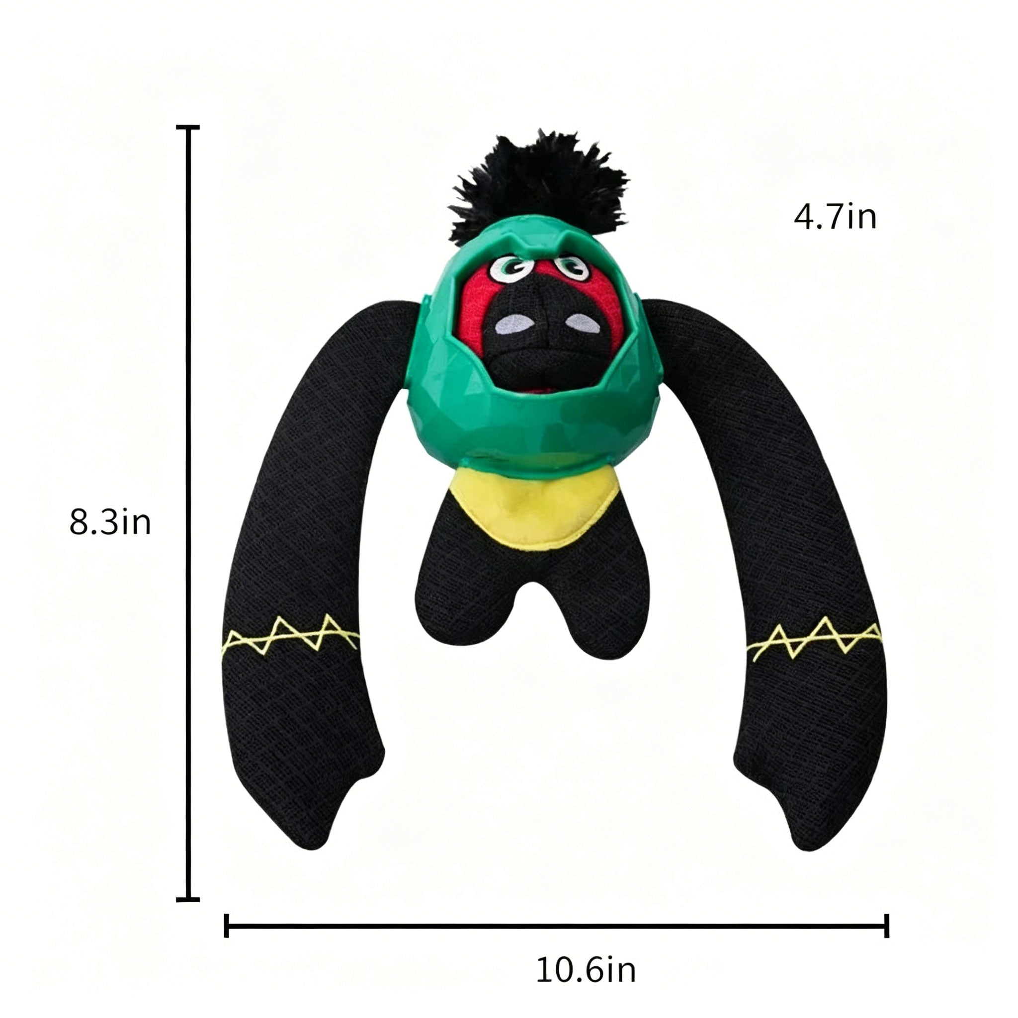Bite Resistant Gorilla Toy with Fun Crinkle Sounds