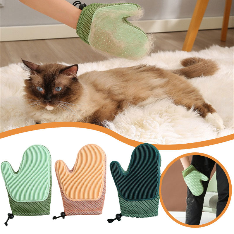 Gentle Pet Grooming Glove for Easy Fur Removal