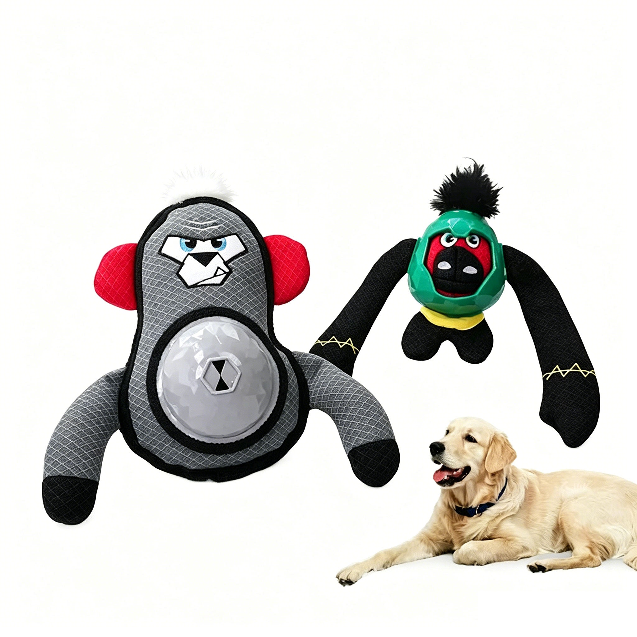 Bite Resistant Gorilla Toy with Fun Crinkle Sounds