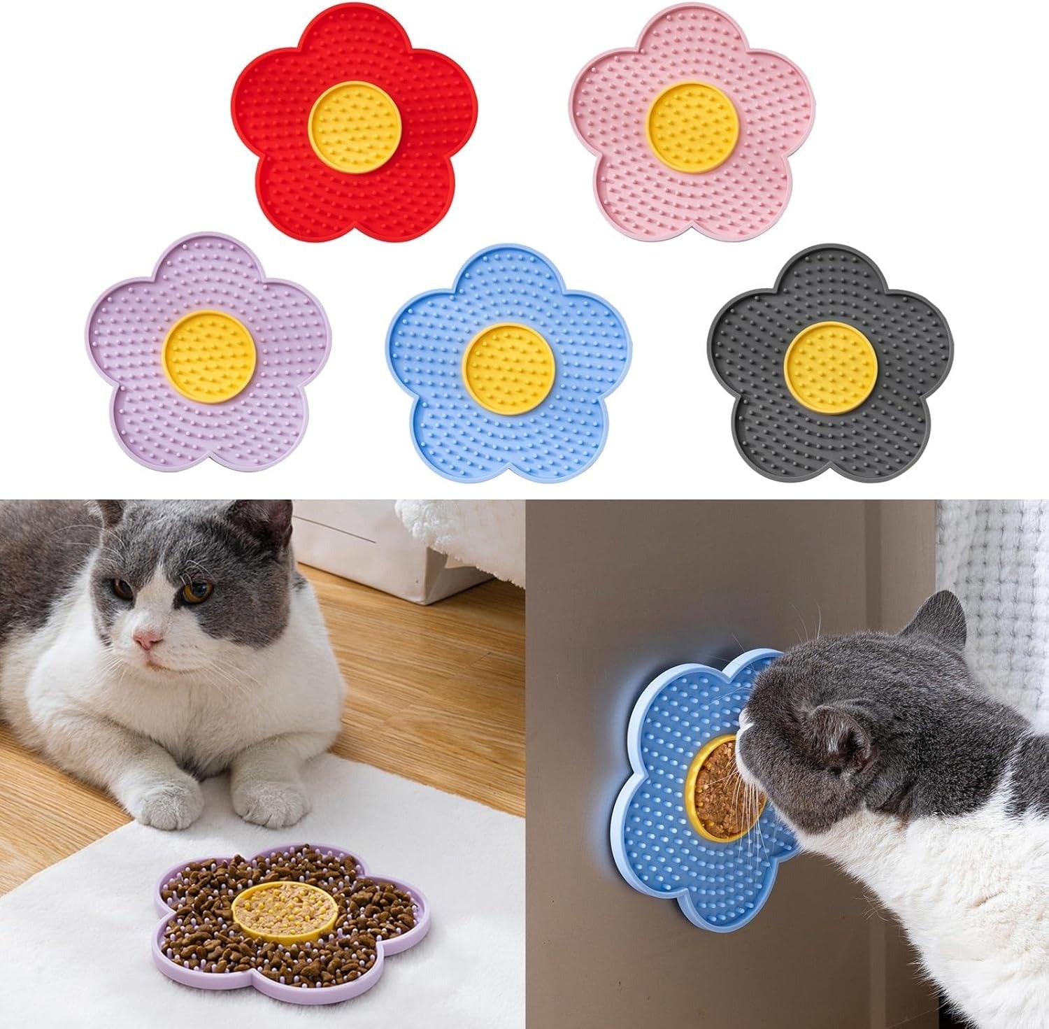 Silicone Flower Lick Mat for Fun Feeding Time